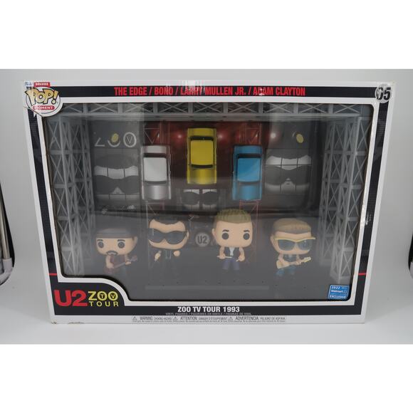 Funko Pop! Moment Deluxe 05 U2 Zoo TV Tour 1993 Vinyl Figures Wal-Mart Exclusive - Picture 1 of 9